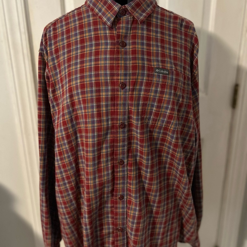 Columbia Men's Multicolor Plaid Button Down Shirt